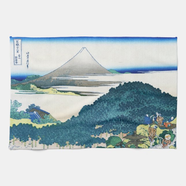 Coole orientalische Japaner Hokusai Fuji Handtuch (Horizontal)
