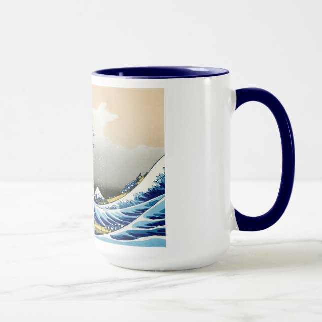 Coole orientalische Japaner Hokusai Fuji Tasse (Rechts)