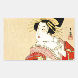 Coole orientalische japanische Agemaki-Tattookunst Rechteckiger Aufkleber