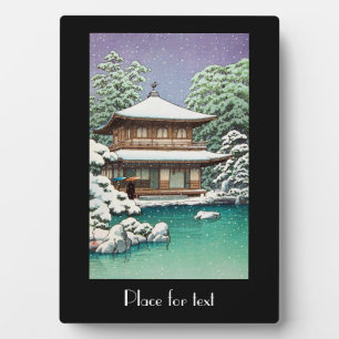 Coole orientalische japanische Hasui Kawase Winter Fotoplatte