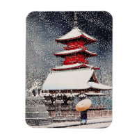 Coole orientalische japanische Kawase Winterlandsc