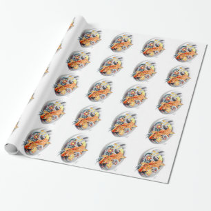 Coole orientalische japanische klassische geschenkpapier