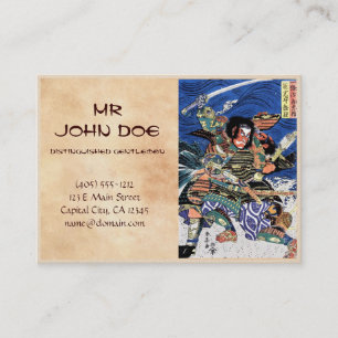 Coole orientalische japanische legendäre Kriegerin Visitenkarte