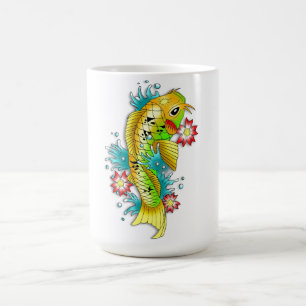 Coole orientalische japanische Regenbogen koi Kaffeetasse