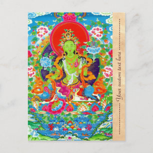 Coole orientalische Thangka Gott Tattookunst Postkarte
