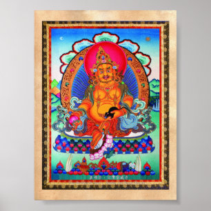 Coole orientalische Thangka Jambhala Tattoo Art Poster