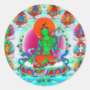 Coole orientalische tibetanische thangka runder aufkleber