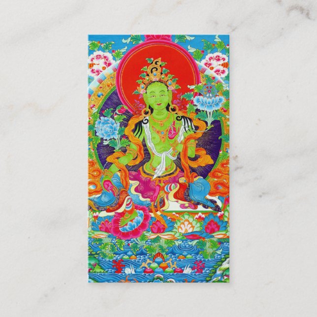 Coole orientalische tibetanische thangka visitenkarte (Vorderseite)