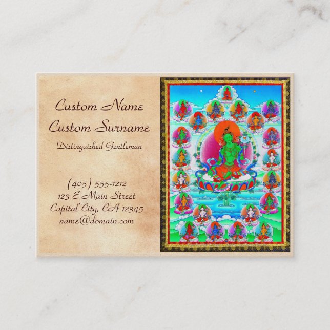 Coole orientalische tibetanische thangka visitenkarte (Vorderseite)