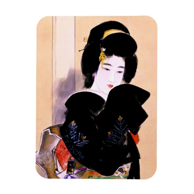 Coole orientalische, traditionelle japanische Geis Magnet (Vertikal)