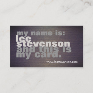 Coole Oversified Bold Typografy Business Card Visitenkarte