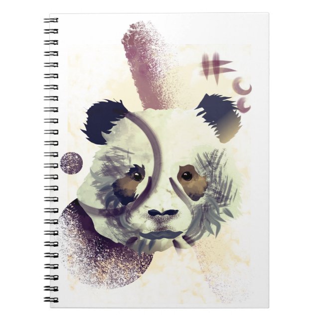 Coole Panda Illustration Art Notizblock (Vorderseite)