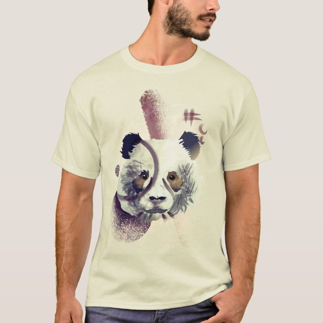 Coole Panda Illustration Art T-Shirt (Vorderseite)