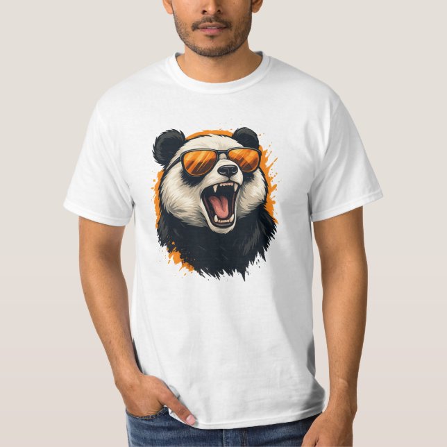 Coole Panda-Vibes T-Shirt (Vorderseite)