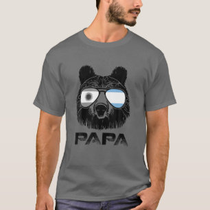 Coole Papa-Bären-Sonnenbrille Argentiniens Flaggen T-Shirt