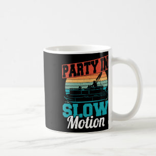Coole Party in Slow Motion Retro-Pontonboot Vinta Kaffeetasse