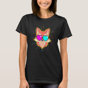 Coole Party-Tier Sonnenbrille Waldtier Fuchs T-Shirt