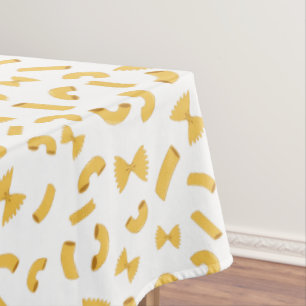 Coole Pasta-Makkaroni-Muster auf Weiß Tischdecke
