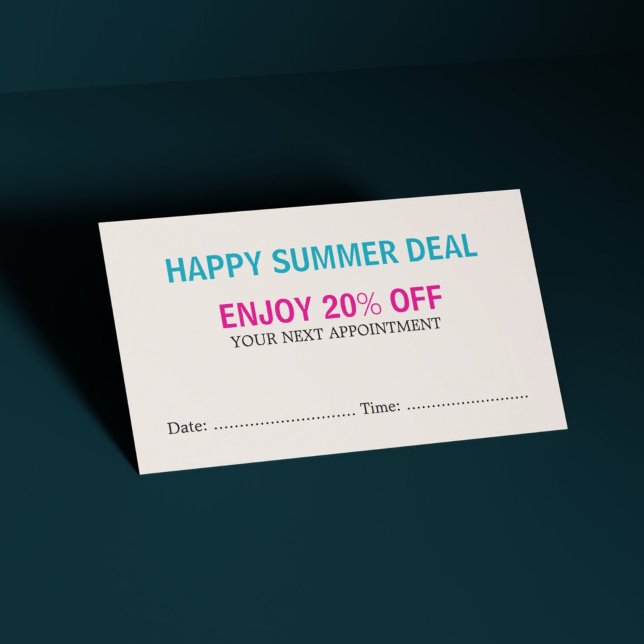 Coole Pastelfarben Salon Termin Coupon (Von Creator hochgeladen)