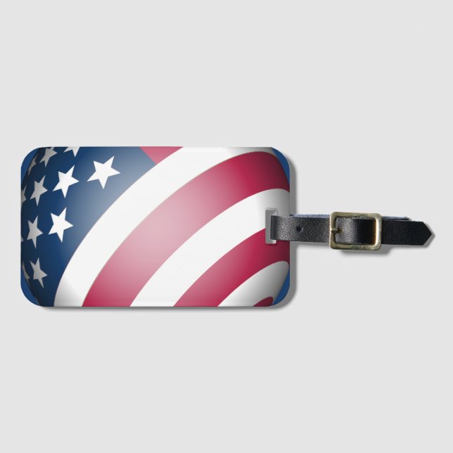 Coole patriotische USA Fahnefarbe Gepäckanhänger (Vorderseite (Horizontal))