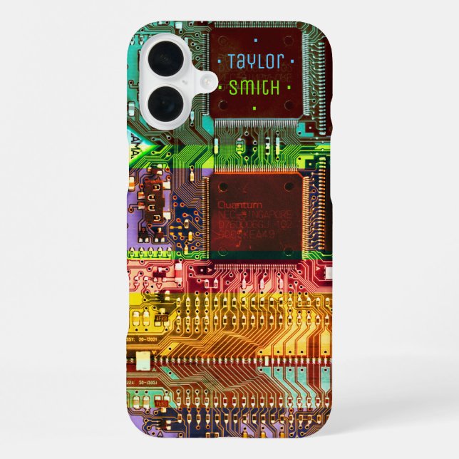  Coole PCB Elektronik Computer Tech Leiterplatte iPhone 16 Plus Hülle (Rückseite)