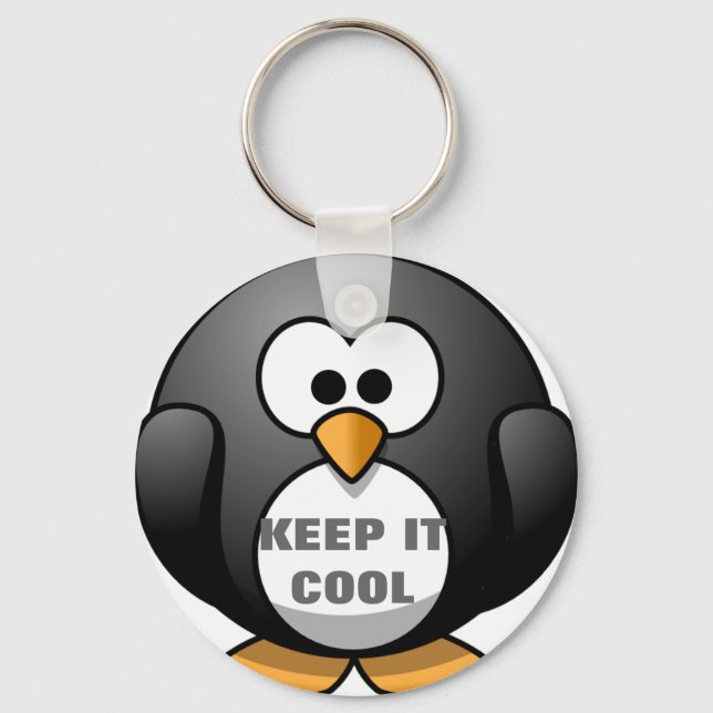 COOLE PENGUIN behalten - NIEDLICHE PENGUIN Schlüsselanhänger (Vorderseite)