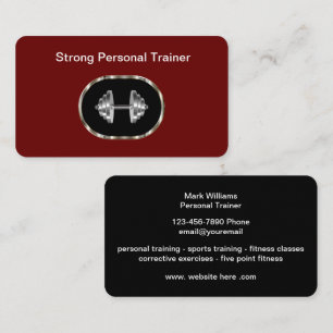 Coole Personal Training Business Cards Visitenkarte