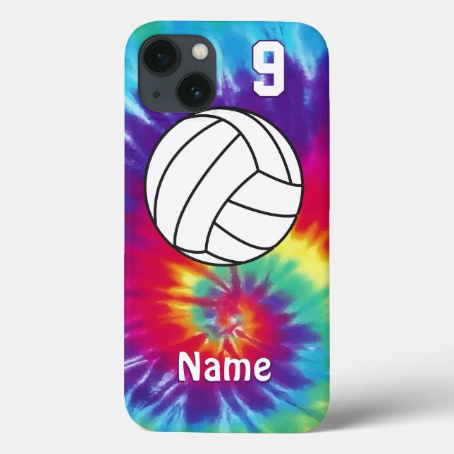Coole Personalisierte Gefärbte Krawatte Volleyball Case-Mate iPhone Hülle (Rückseite)