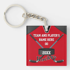 Coole personalisierte Hockey-Geschenke, Ihr TEXT, Schlüsselanhänger