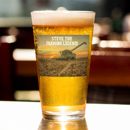 Coole Personalisierte landwirtschaftliche Legende  Glas