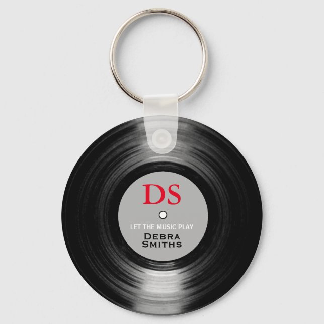 Coole Personalisierte Musik Vinyl Record Schlüssel Schlüsselanhänger (Vorderseite)