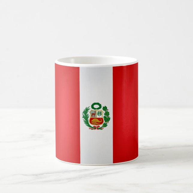 Coole Peru-Flagge Kaffeetasse (Mittel)