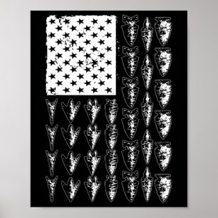 Coole Pfeilspitze für Männer Bowhunt Arrow Jagd Poster