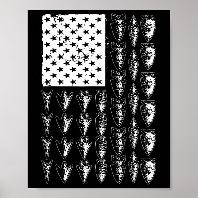 Coole Pfeilspitze für Männer Bowhunt Arrow Jagd Poster (Vorne)