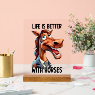 Coole Pferdefreunde Acrylschild