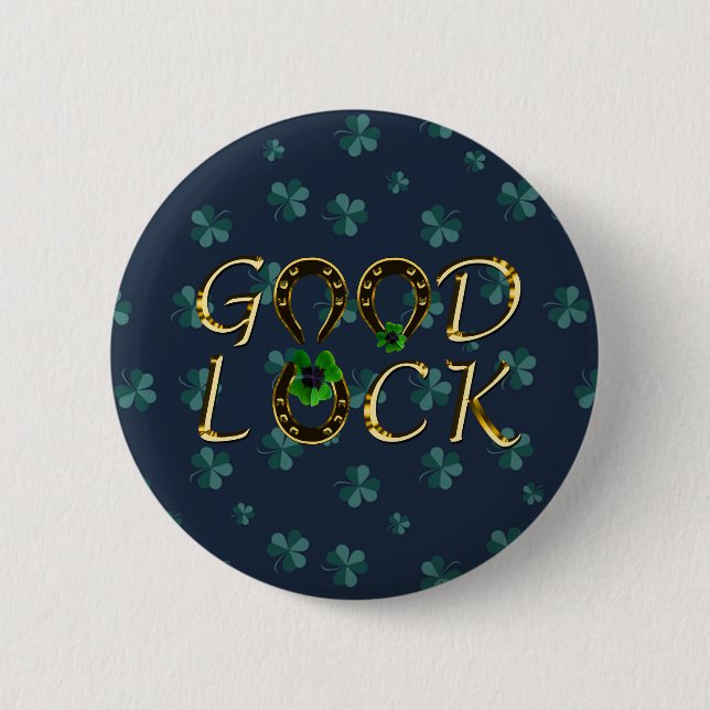 Coole, Phantastische blaue Klee, gut Button (Vorderseite)