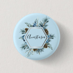 Coole, Phantastische Blumen mit Ihrem Namen Button