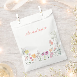 Coole, Phantastische, rosa Blume mit Ihrem Namen Geschenktütchen