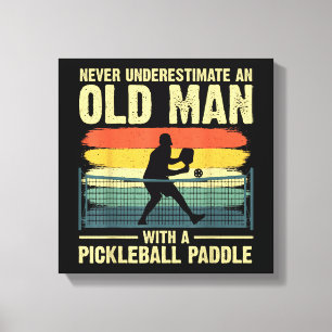 Coole Pickleball Gestaltung Für Männer Opa Pickleb Leinwanddruck