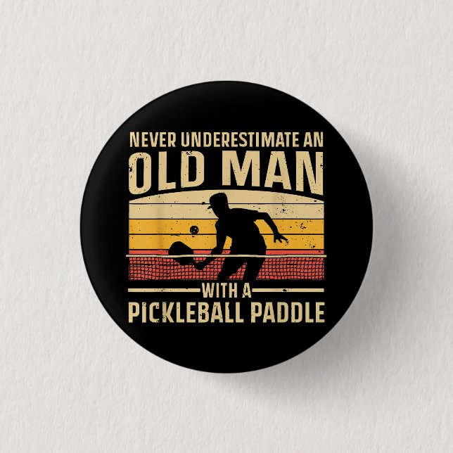 Coole Pickleball Kunst für Männer Frauen Paddeln Button (Vorderseite)