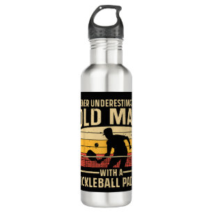 Coole Pickleball Kunst für Männer Frauen Paddeln Edelstahlflasche