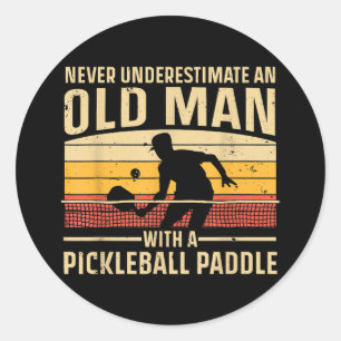 Coole Pickleball Kunst für Männer Frauen Paddeln Runder Aufkleber