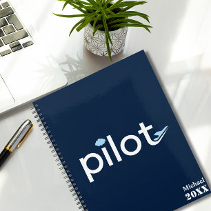 Coole 'Pilot'-Typografie Flugzeug & Foto, individu Planer