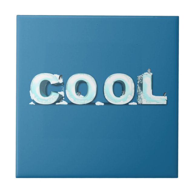 Coole Pinguine Fliese (Vorderseite)