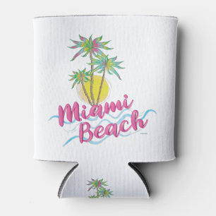Coole Pink-Miami-Beach-Florida Grafik Dosenkühler