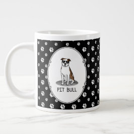Coole Pit Bull und Sonnenbrille (lt brindle white  Jumbo-Tasse