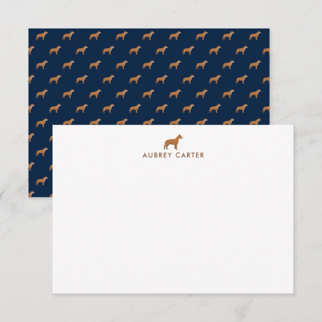 Coole Pitbulgler Liebhaber Personalisiert Mitteilungskarte (Vorne/Hinten)