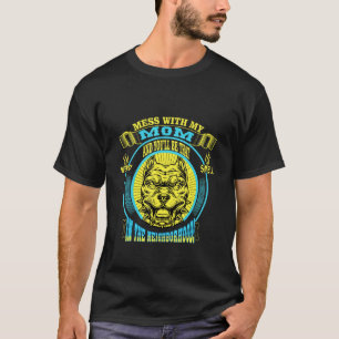 coole Pitbull Terrier Welpen Hund Haustier Mama Mu T-Shirt