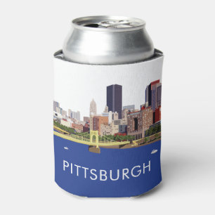 Coole Pittsburgh Skyline-Computerillustration Dosenkühler