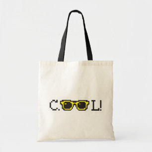 Coole Pixel-Sonnenbrillen-Typografie – Retro Y2K Tragetasche